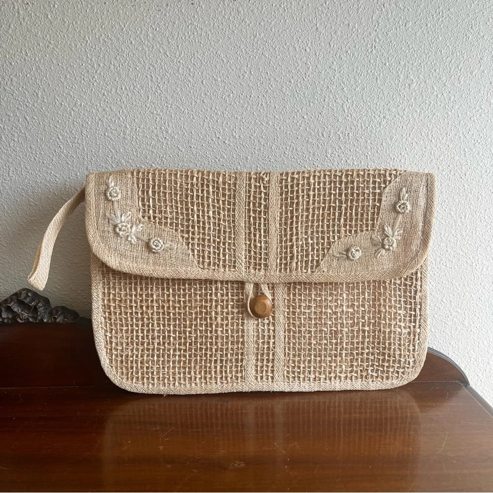 jute clutch bag - Picture 1 of 12